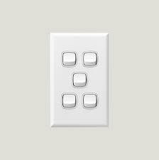 5 GANG SWITCH ASSEMBLED VERTICAL - 250 V -WHITE - Single Pc