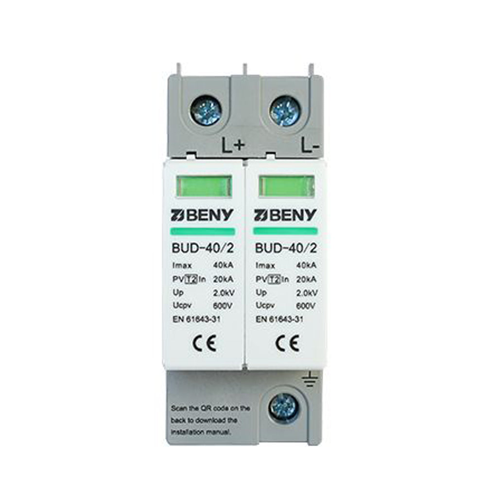 BENY Electric DC Surge Protection Device BUD-40/2 600V 40kA 2 Pole - Single Unit