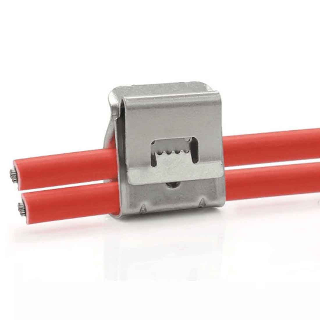 Stainless Steel Solar Panel Cable Clips 2 cables - 100pcs