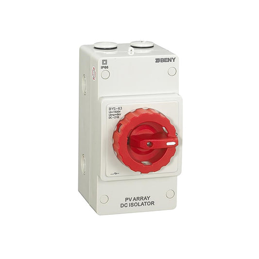 ZJ Beny 1500V 50A 4P DC Enclosed Isolator Switch ZJBeny BYSS-50 - Single Unit