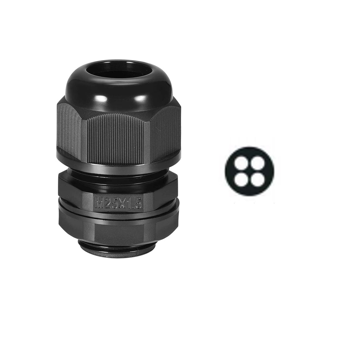 M25 Nylon Cable Gland 4 Holes M25-H4 - 1 Pack of 10 pcs