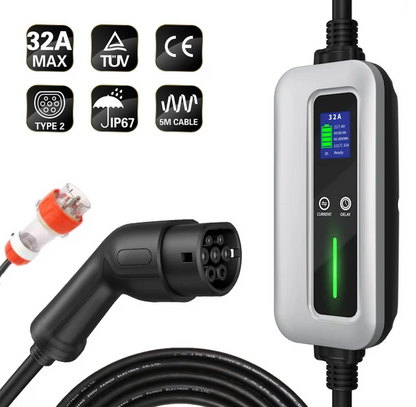 MIDA Portable EV Charger Type 2 32A 7kW 1Phase