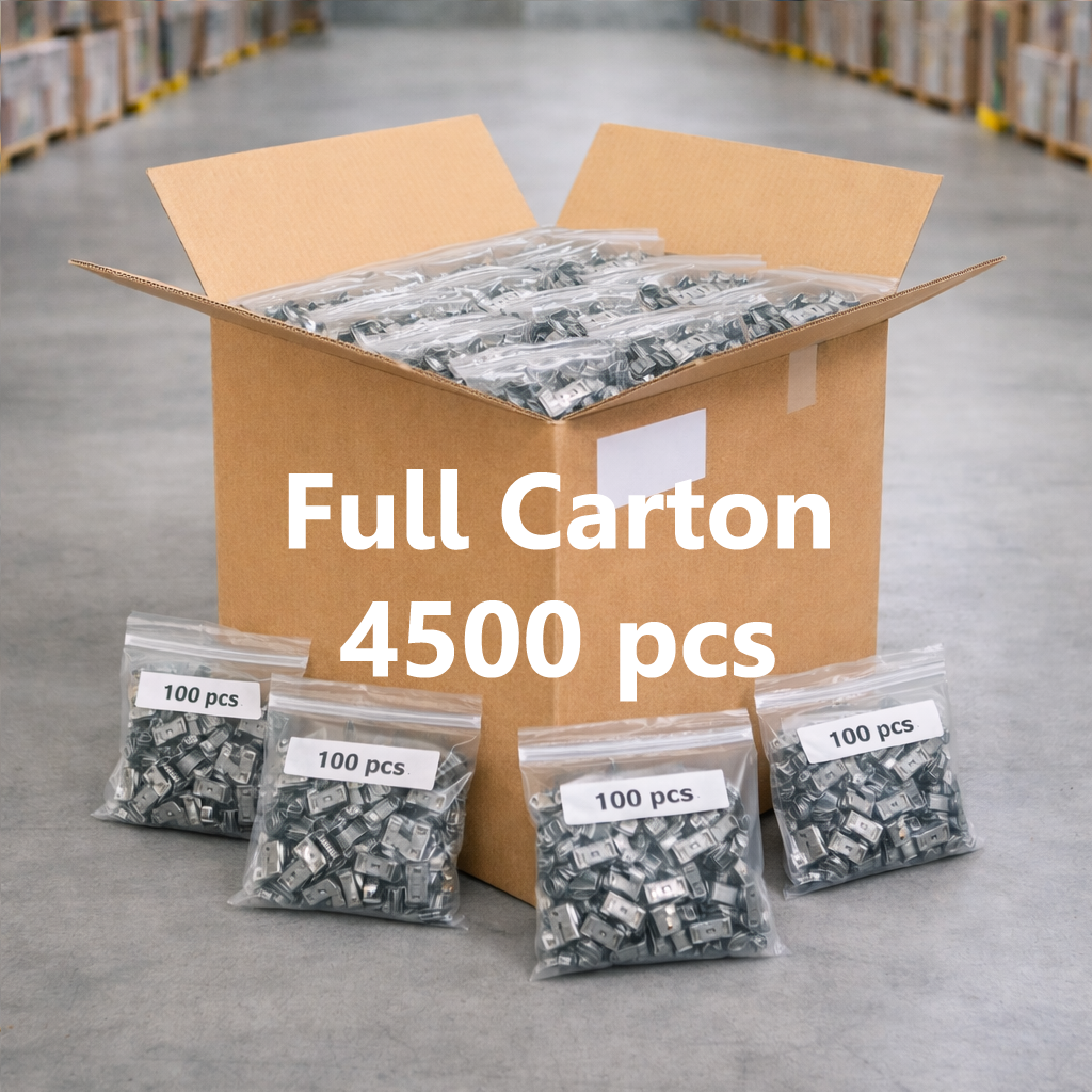 Stainless Steel Cable Clips 2 cables Full Carton 4500pcs