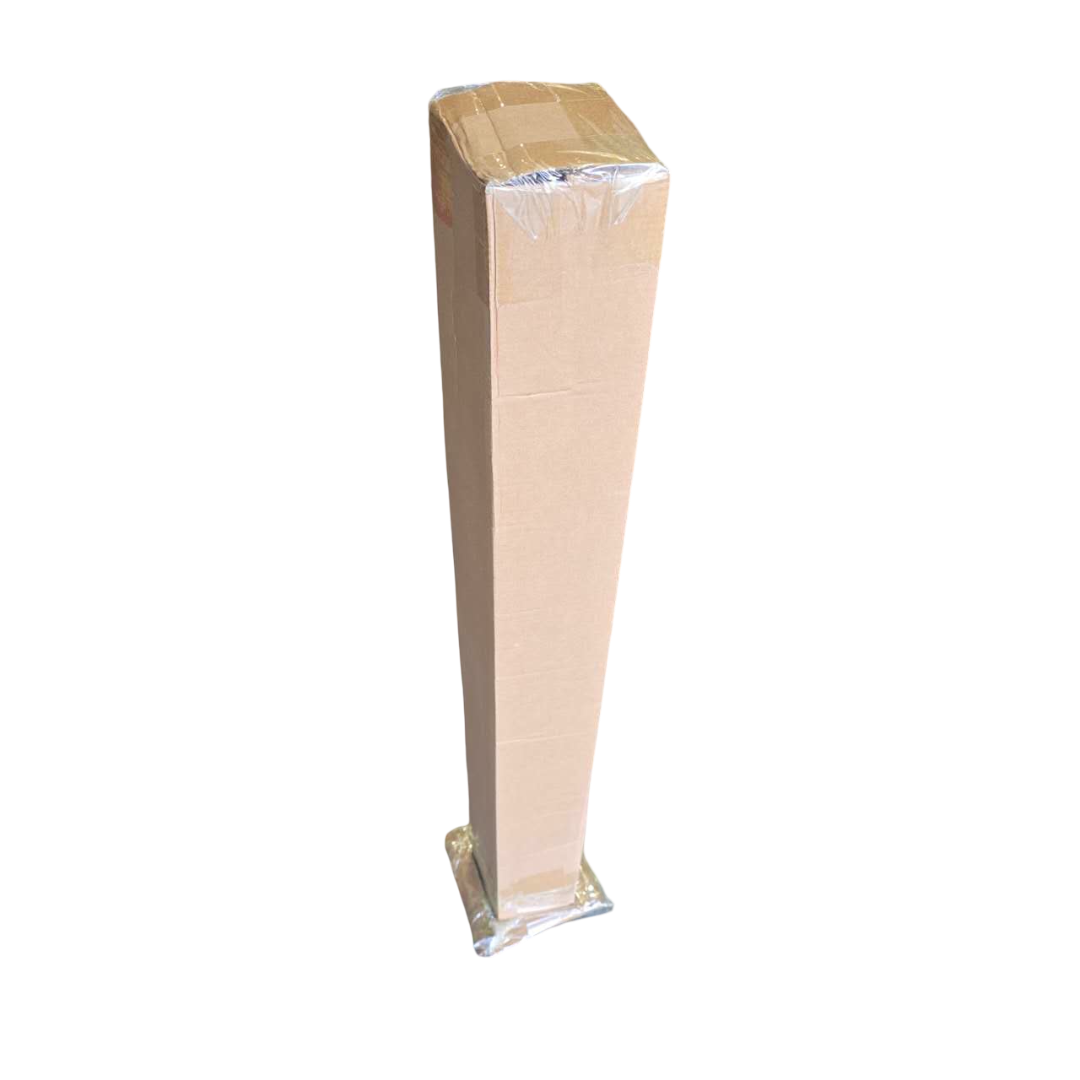 900mm x 76mm Surface Mounted White Bollard with 4 Bolts