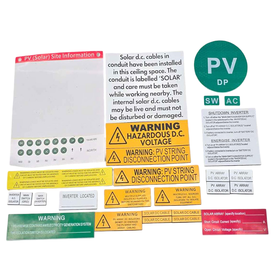 Solar Safety Warning Labels – Solar Products Supply